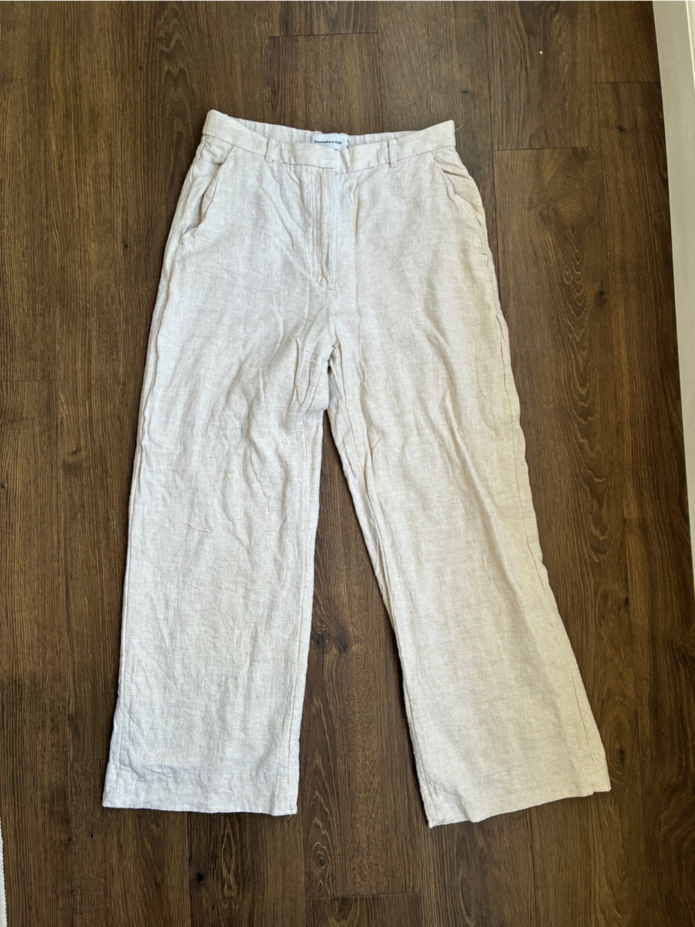 Abercrombie & Fitch Natural Linen Trousers